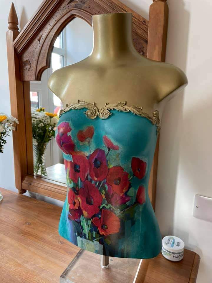 Poppies - Mint by Michelle decoupage papier A1