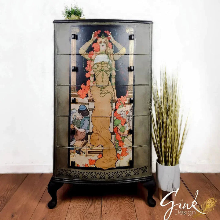 Mustard Nouveau - Mint by Michelle decoupage papier