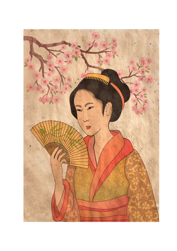 Geisha - Mint by Michelle decoupage papier