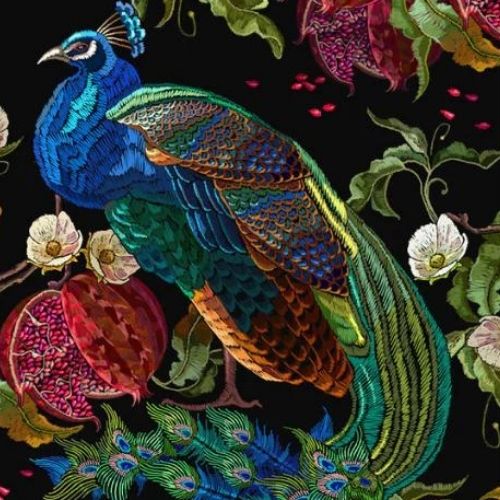 Peacock - Mint by Michelle decoupage papier A1