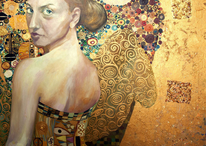 Beautiful Girl in Gold- Mint by Michelle decoupage papier