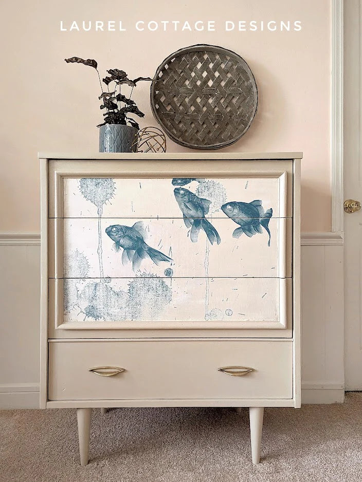 Blue Fish - Mint by Michelle decoupage papier