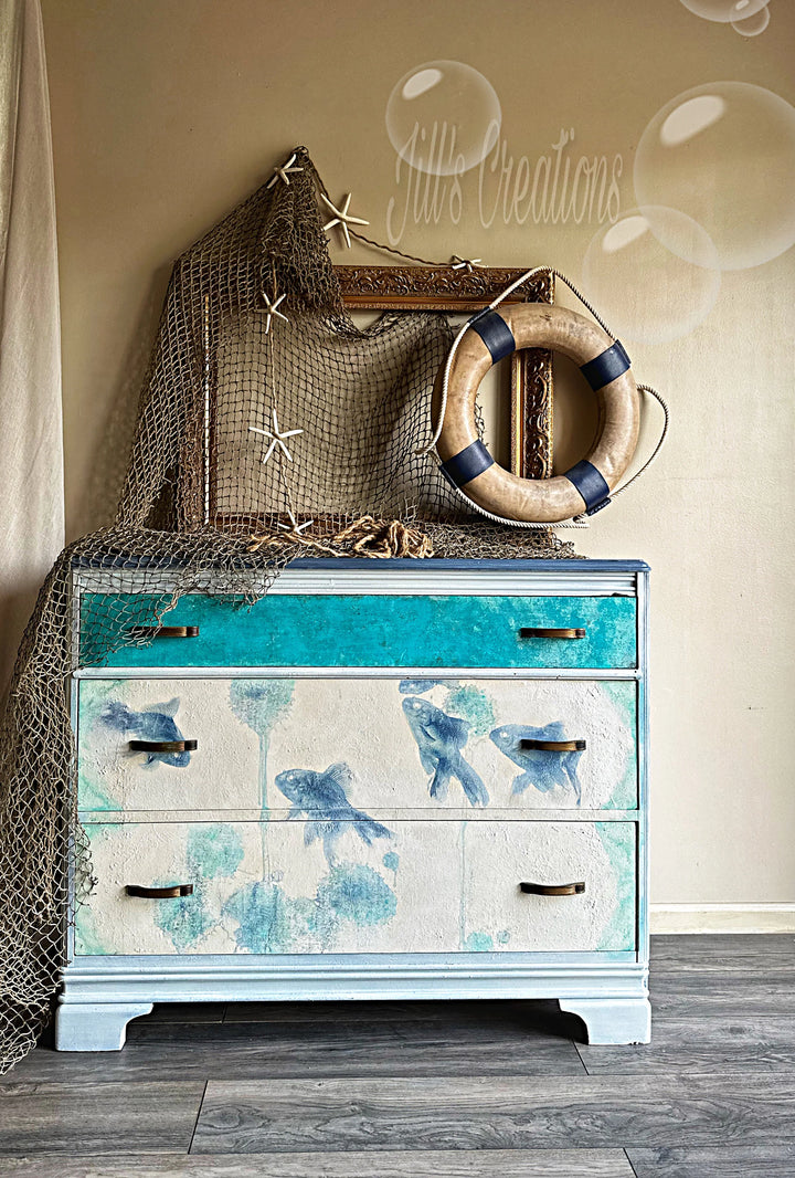 Blue Fish - Mint by Michelle decoupage papier
