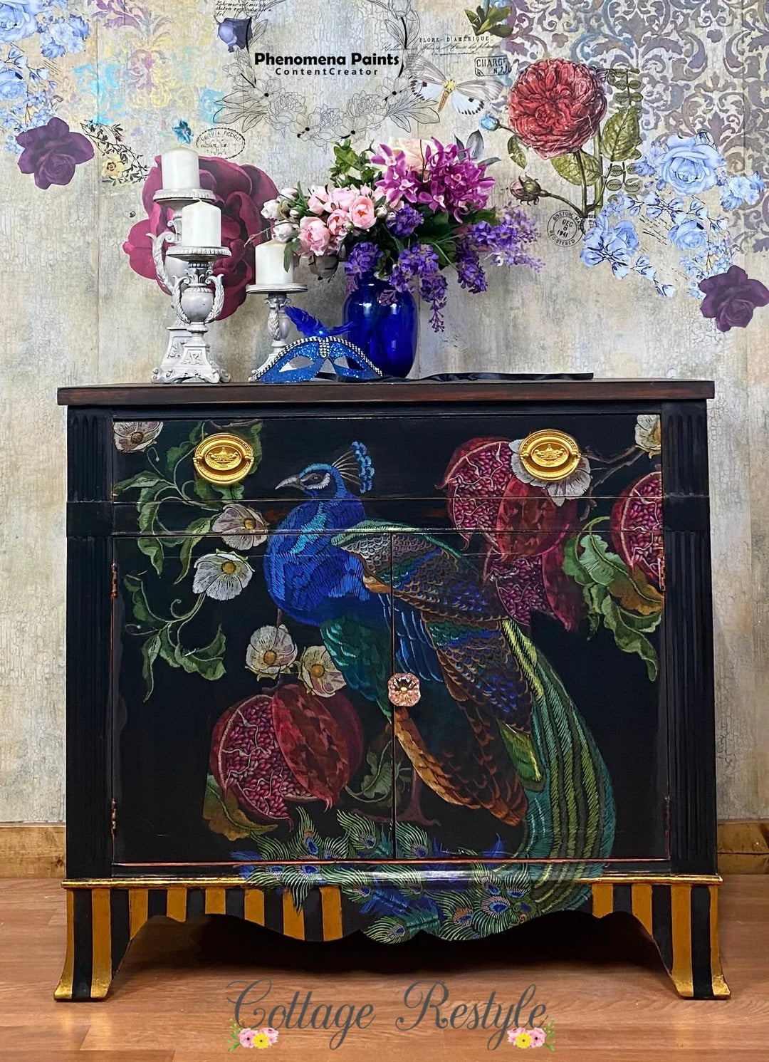 Peacock - Mint by Michelle decoupage papier A1
