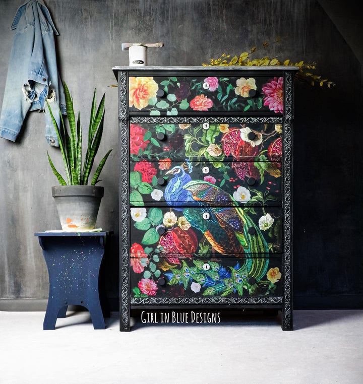Peacock - Mint by Michelle decoupage papier A1