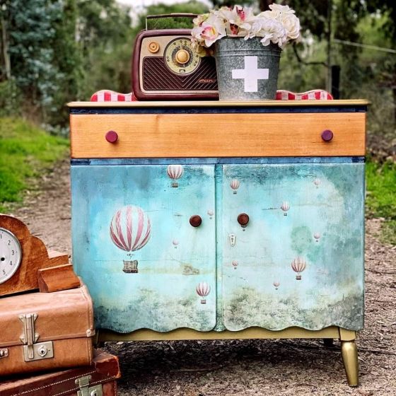 Air Balloons - Mint by Michelle decoupage papier