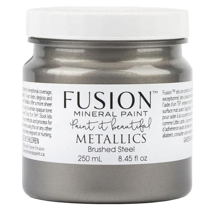 Fusion Mineral Paint Metallics - BRUSHED STEEL