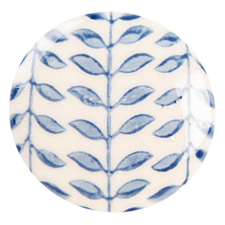 Kastknop blauw/gebroken wit Keramiek Clayre & Eef