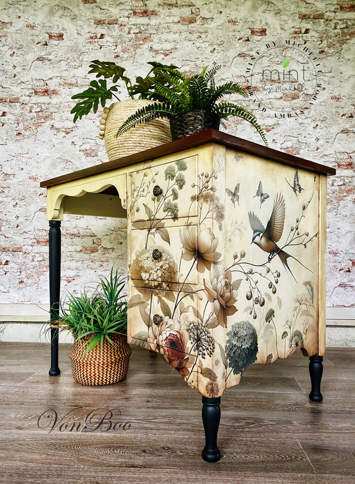 Pale Blossom - Mint by Michelle decoupage papier