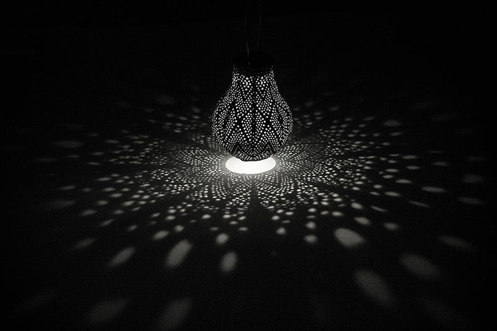 Lumiz Solar Lampion - Ovaal 40cm Ikat (Goud)