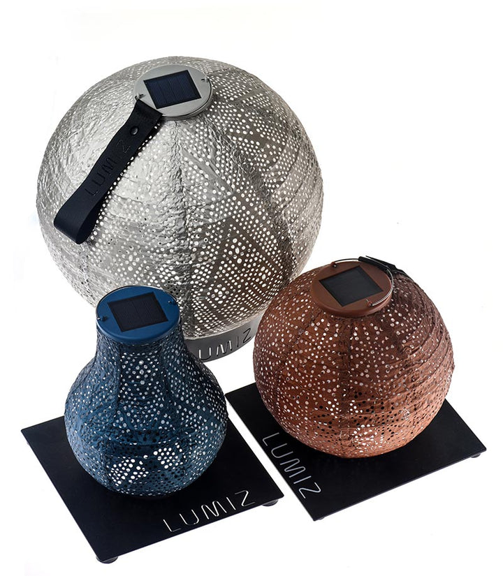 Lumiz Solar Lampion - Ovaal 40cm Ikat (Goud)
