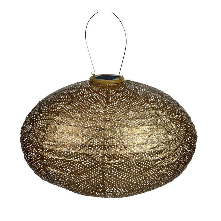 Lumiz Solar Lampion - Ovaal 40cm Ikat (Goud)