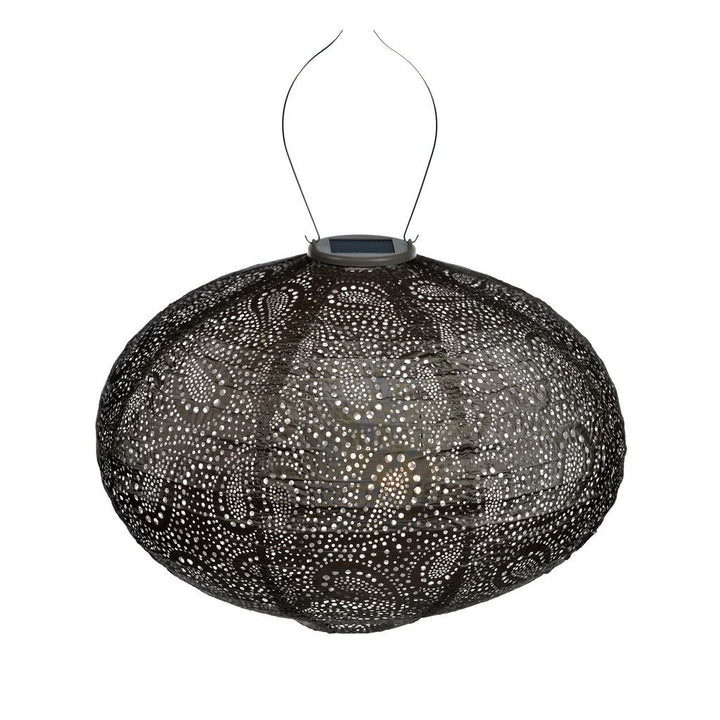 Lumiz Solar Lampion - Ovaal 40cm Paisley (Taupe)