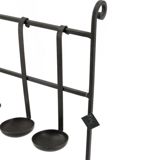 Metalen rek met 5 lepels