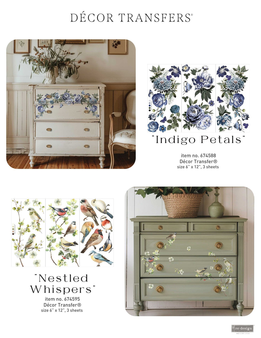 Transfer "Indigo Petals" by Redesign with Prima