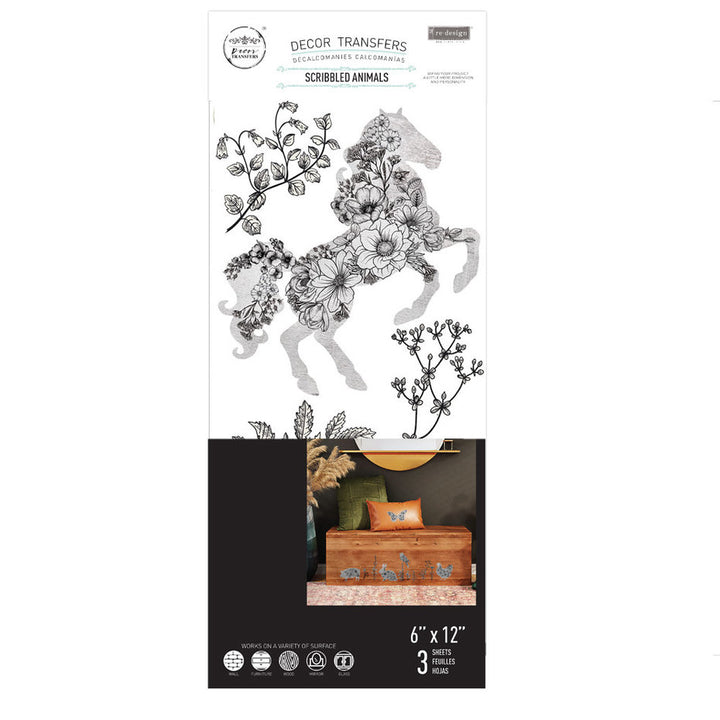 Mini transfer "Scribbled Animals" by Redesign with Prima