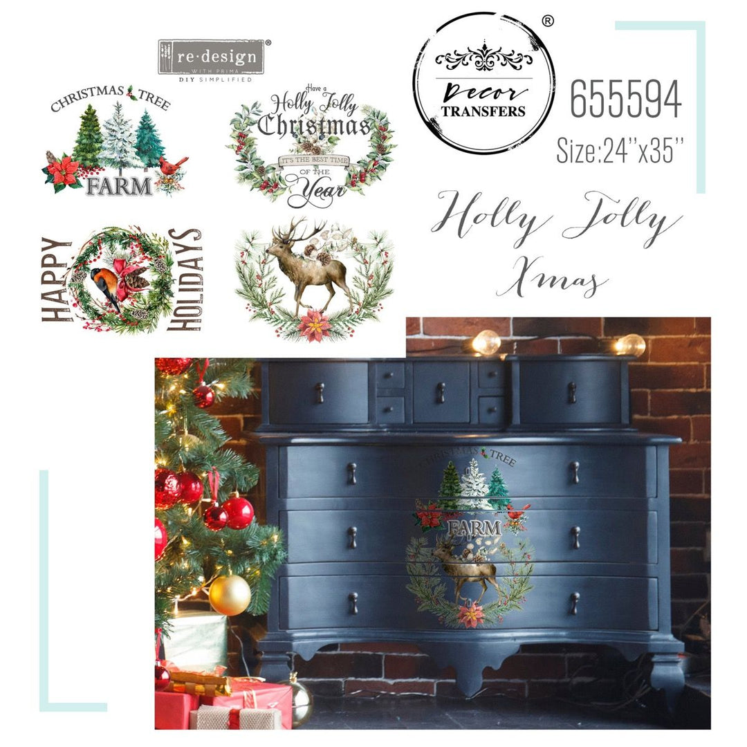 Grote Transfer "Holly jolly XMAS" by Redesign with Prima