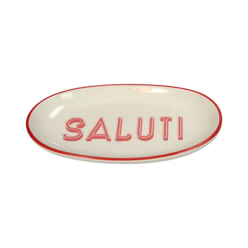 Ovale Bord "Saluti"
