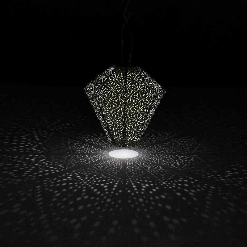 Lumiz Solar Lampion - Ovaal 40cm Ikat (Goud)