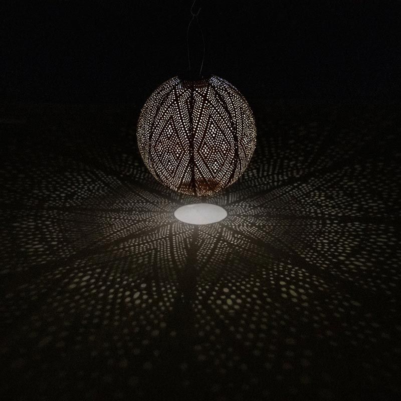 Lumiz Solar Lampion - Round 30cm Ikat (Koper)