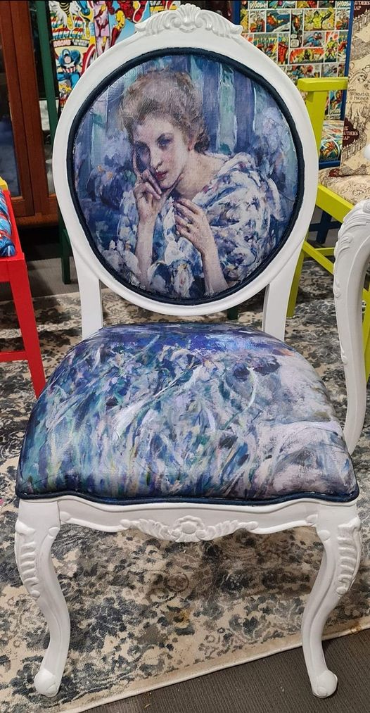 Woman With Irises - Mint by Michelle decoupage papier